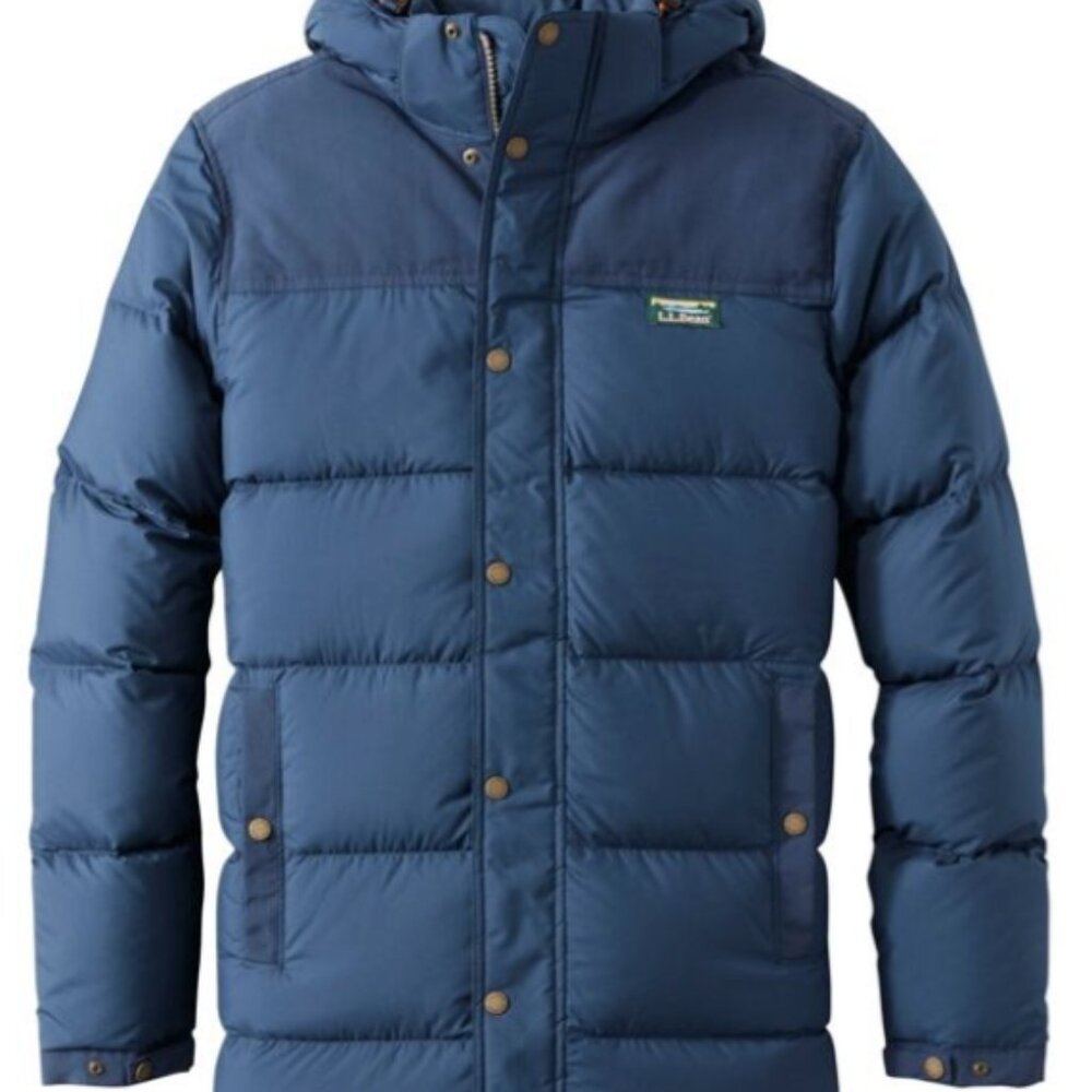 LL Bean Men’s Mountain Classic Down Parka – Size M Regular – NAVY - Picture 8 of 9